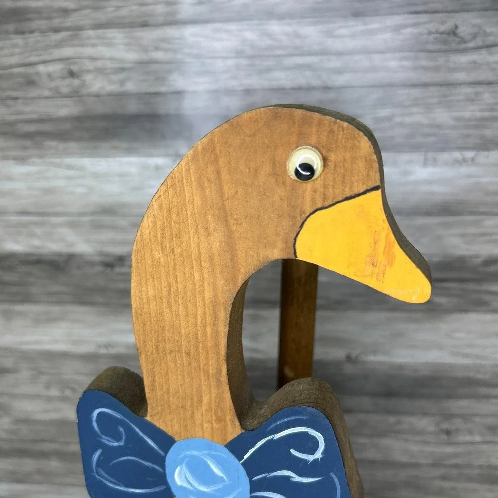 Wooden Goose Paper Towel Holder‎ Country Rustic Cottage Granny Kitschy Vintage